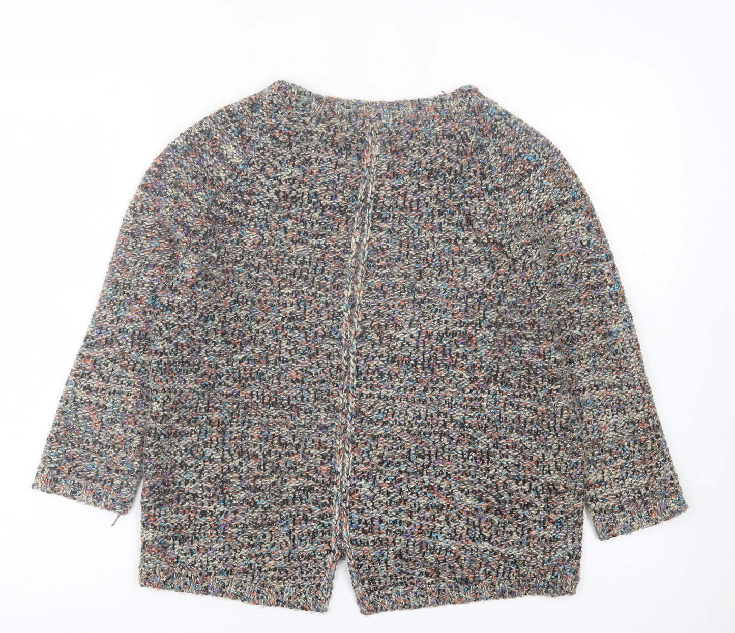 Indigo Womens Multicoloured Crew Neck  Acrylic Pullover Jumper Size 10