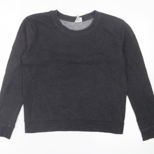 H&M Womens Grey Crew Neck  Polyester Pullover Jumper Size S