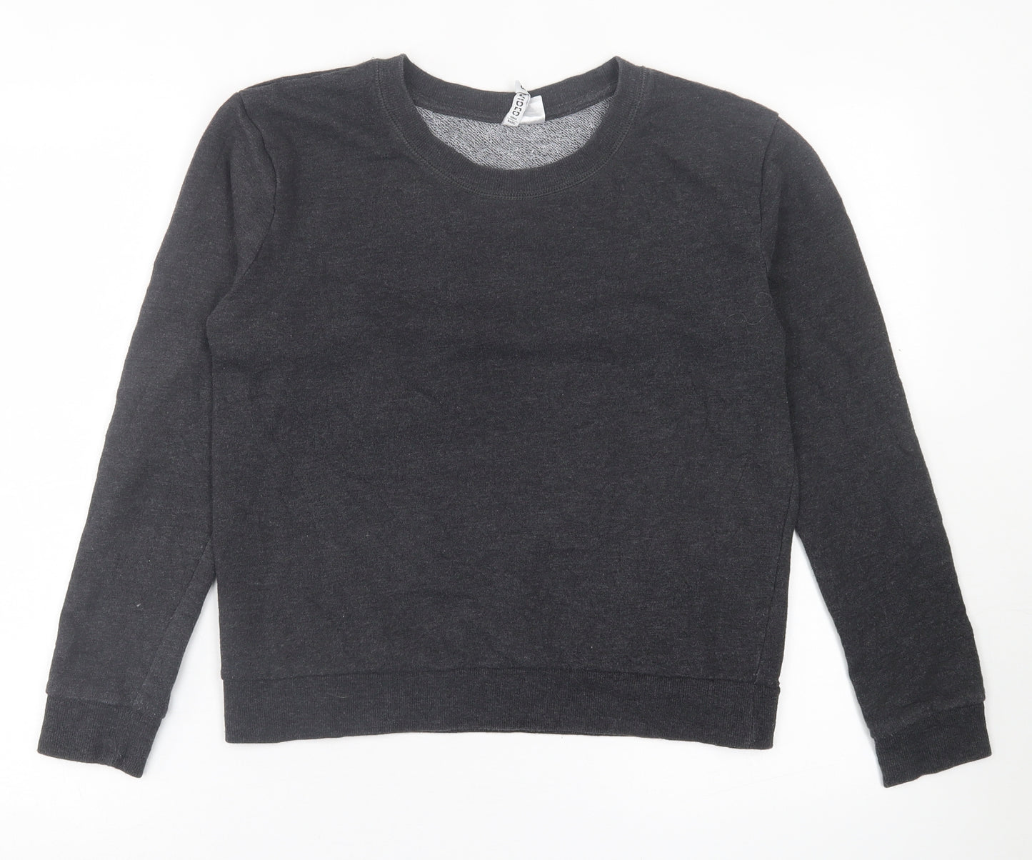 H&M Womens Grey Crew Neck  Polyester Pullover Jumper Size S