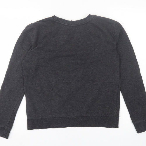 H&M Womens Grey Crew Neck  Polyester Pullover Jumper Size S