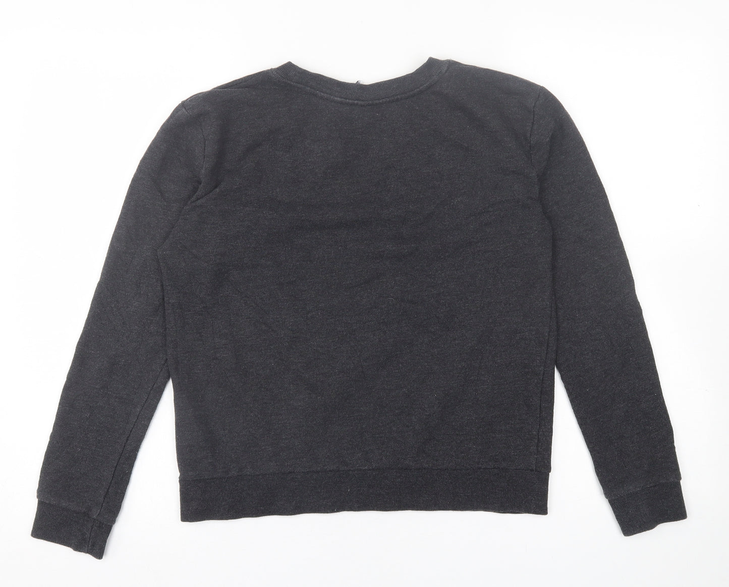 H&M Womens Grey Crew Neck  Polyester Pullover Jumper Size S