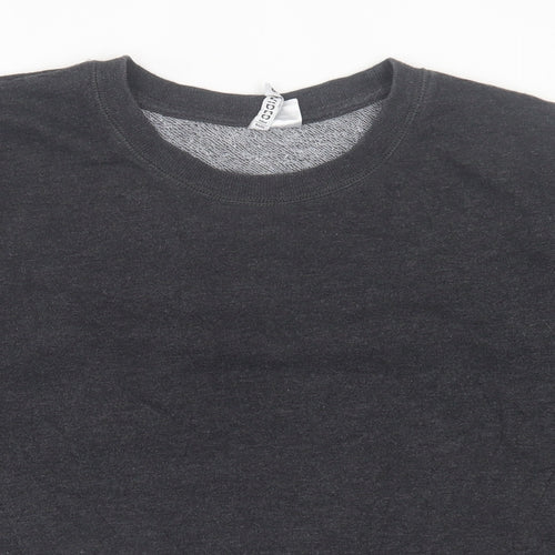 H&M Womens Grey Crew Neck  Polyester Pullover Jumper Size S