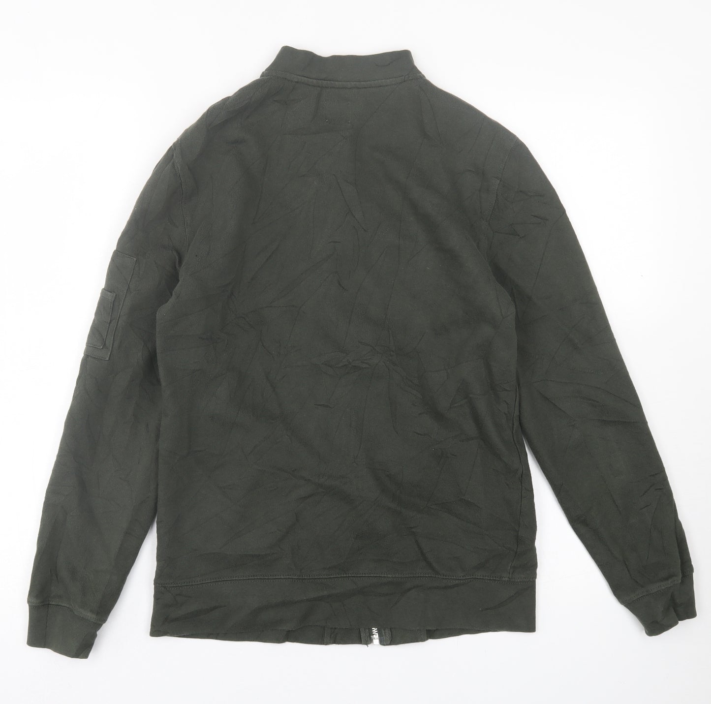 ASOS Mens Green  Cotton Full Zip Sweatshirt Size XS