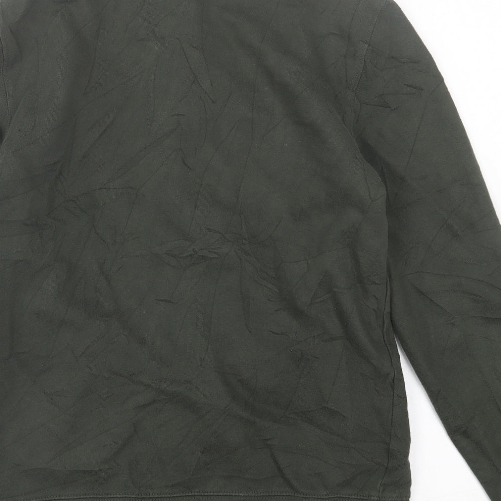 ASOS Mens Green  Cotton Full Zip Sweatshirt Size XS