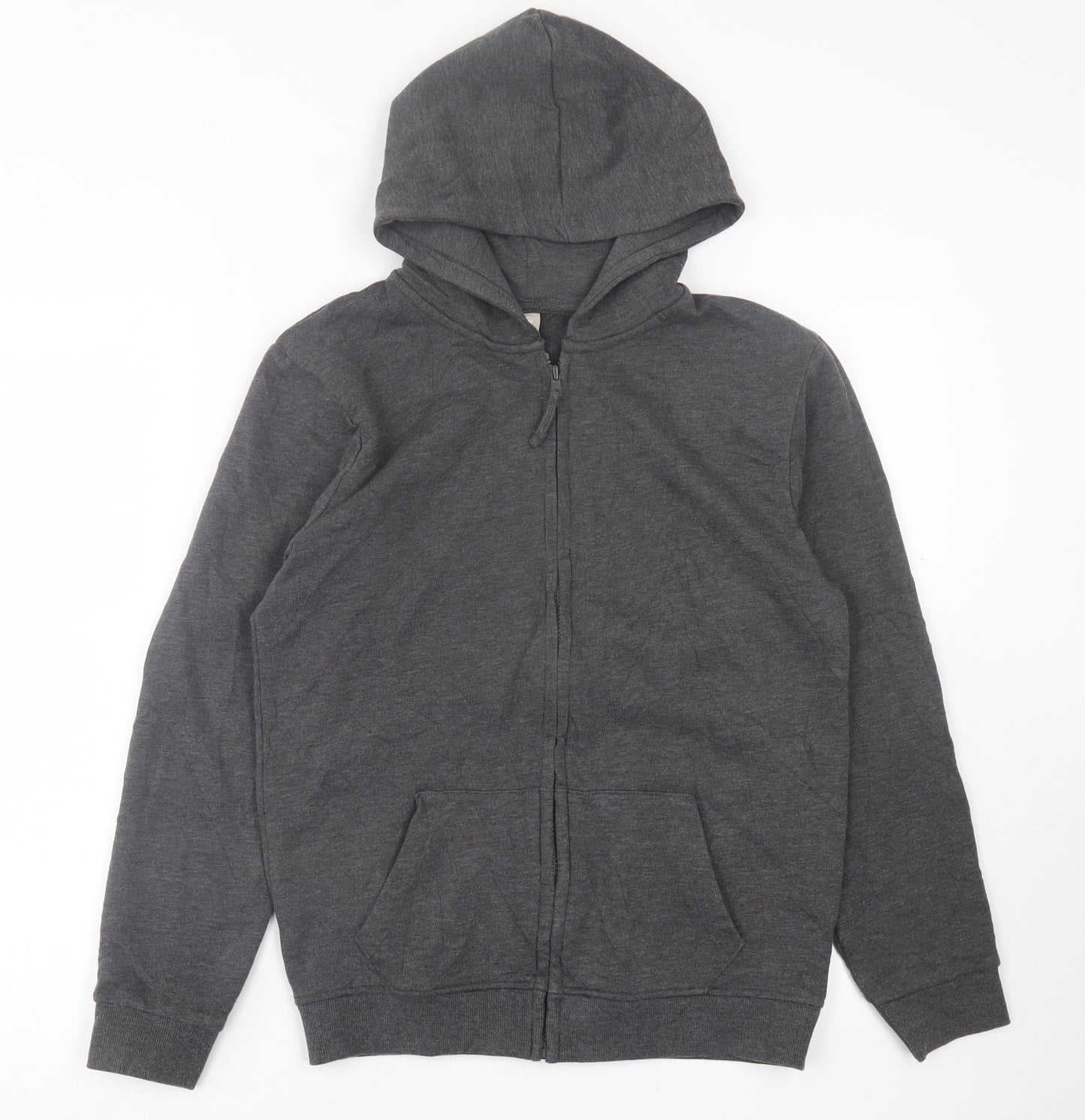 TU Boys Grey  Cotton Full Zip Hoodie Size 14 Years  Zip