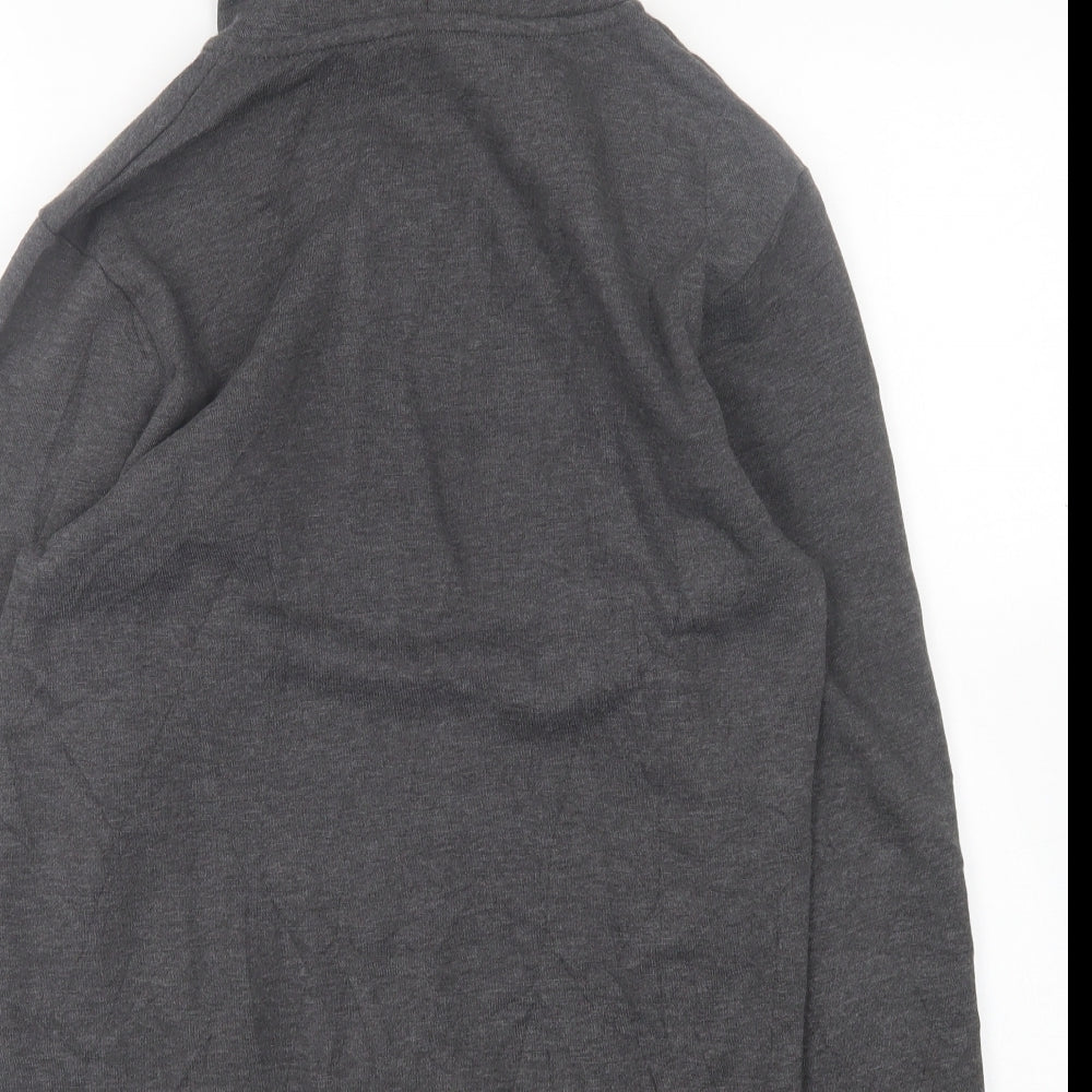 TU Boys Grey  Cotton Full Zip Hoodie Size 14 Years  Zip