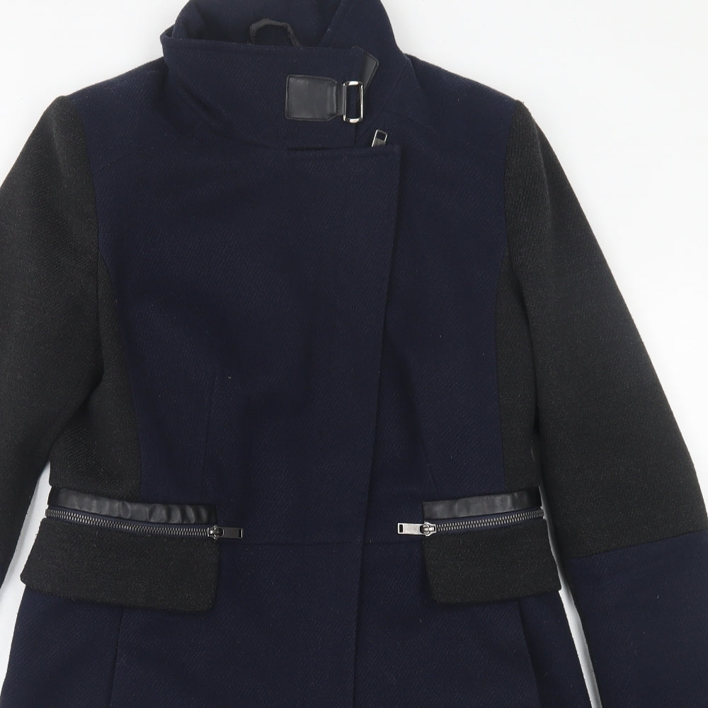 NEXT Womens Blue   Overcoat Coat Size 12  Zip