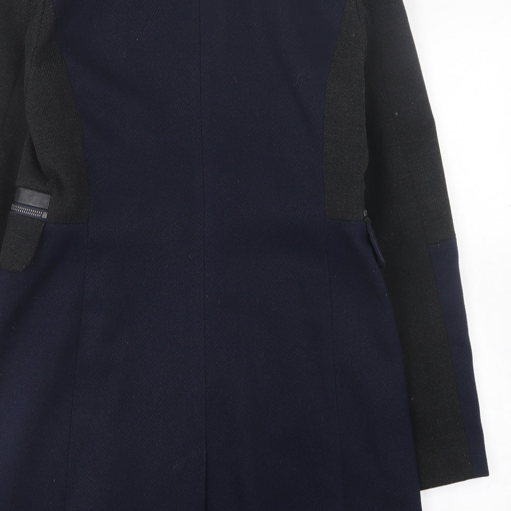 NEXT Womens Blue   Overcoat Coat Size 12  Zip