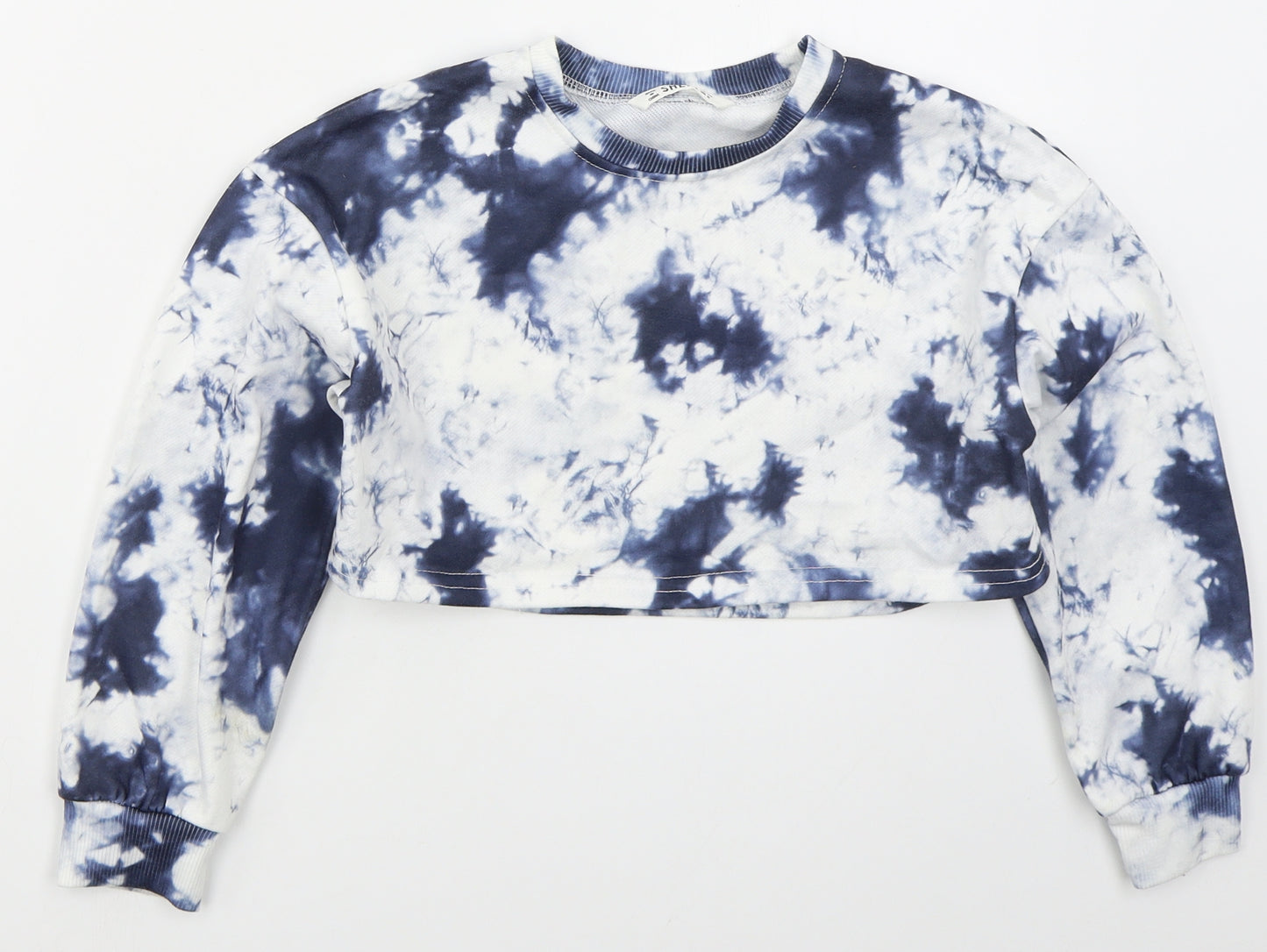 SheIn Girls Blue  Polyester Pullover Sweatshirt Size 9 Years  Pullover - Abstract