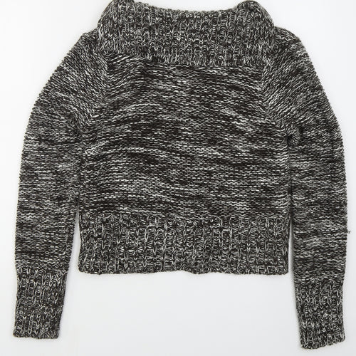 Evie Womens Brown Collared  Acrylic Cardigan Jumper Size 14
