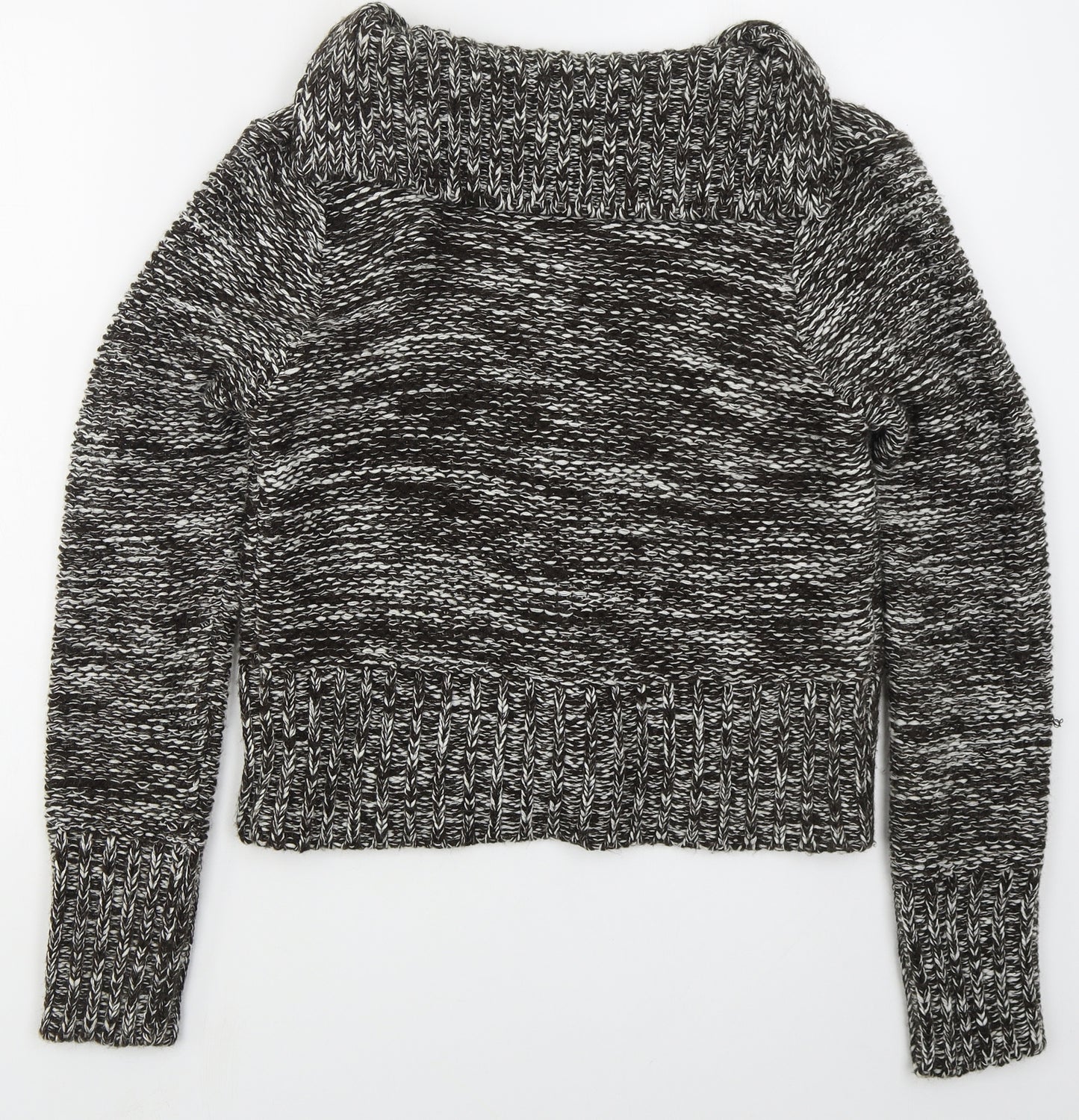 Evie Womens Brown Collared  Acrylic Cardigan Jumper Size 14