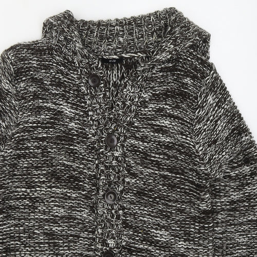 Evie Womens Brown Collared  Acrylic Cardigan Jumper Size 14