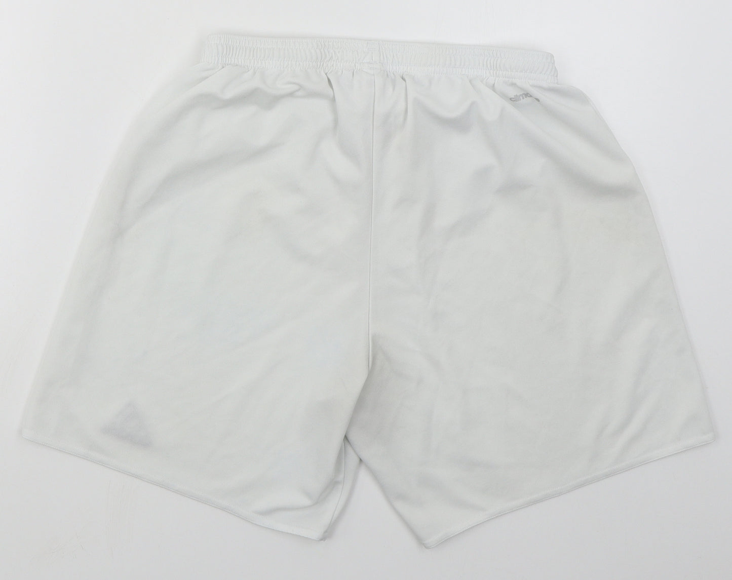 adidas Mens White  Polyester Athletic Shorts Size L L7 in Regular Drawstring