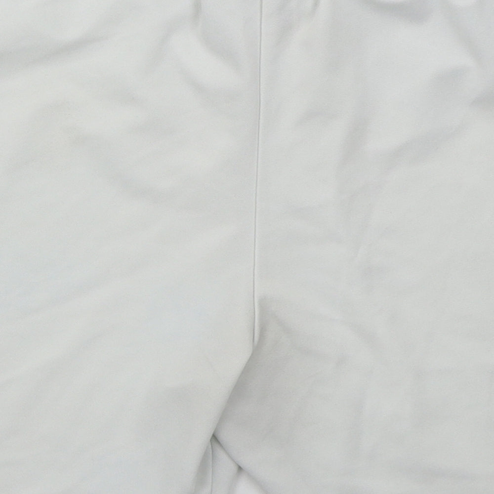 adidas Mens White  Polyester Athletic Shorts Size L L7 in Regular Drawstring