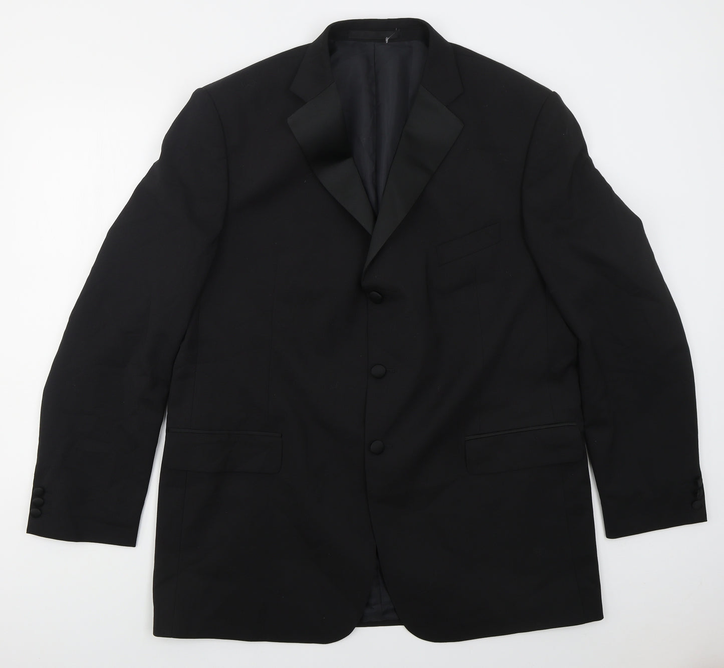Marks and Spencer Mens Black  Polyester Jacket Suit Jacket Size 46