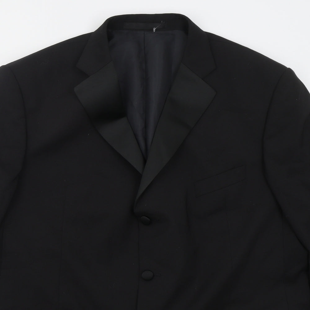 Marks and Spencer Mens Black  Polyester Jacket Suit Jacket Size 46
