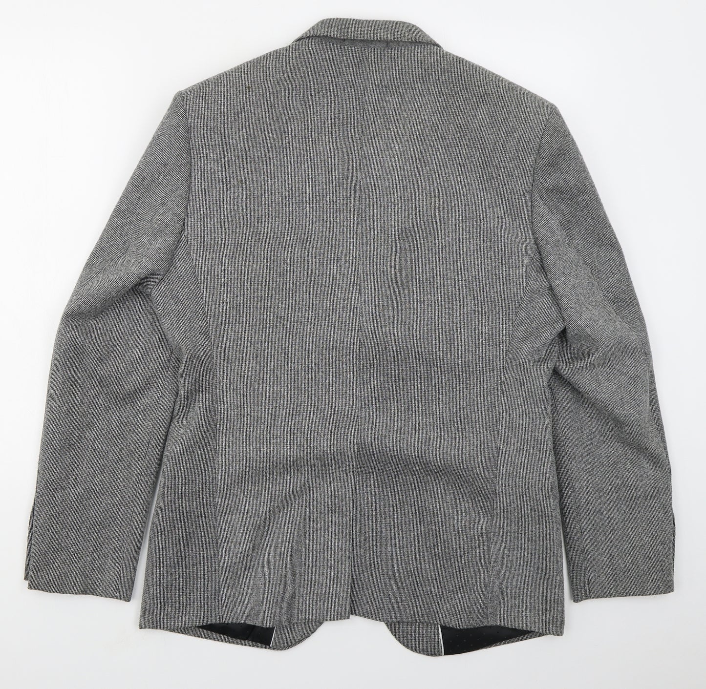 McQuillans Mens Grey  Polyester Jacket Suit Jacket Size 40