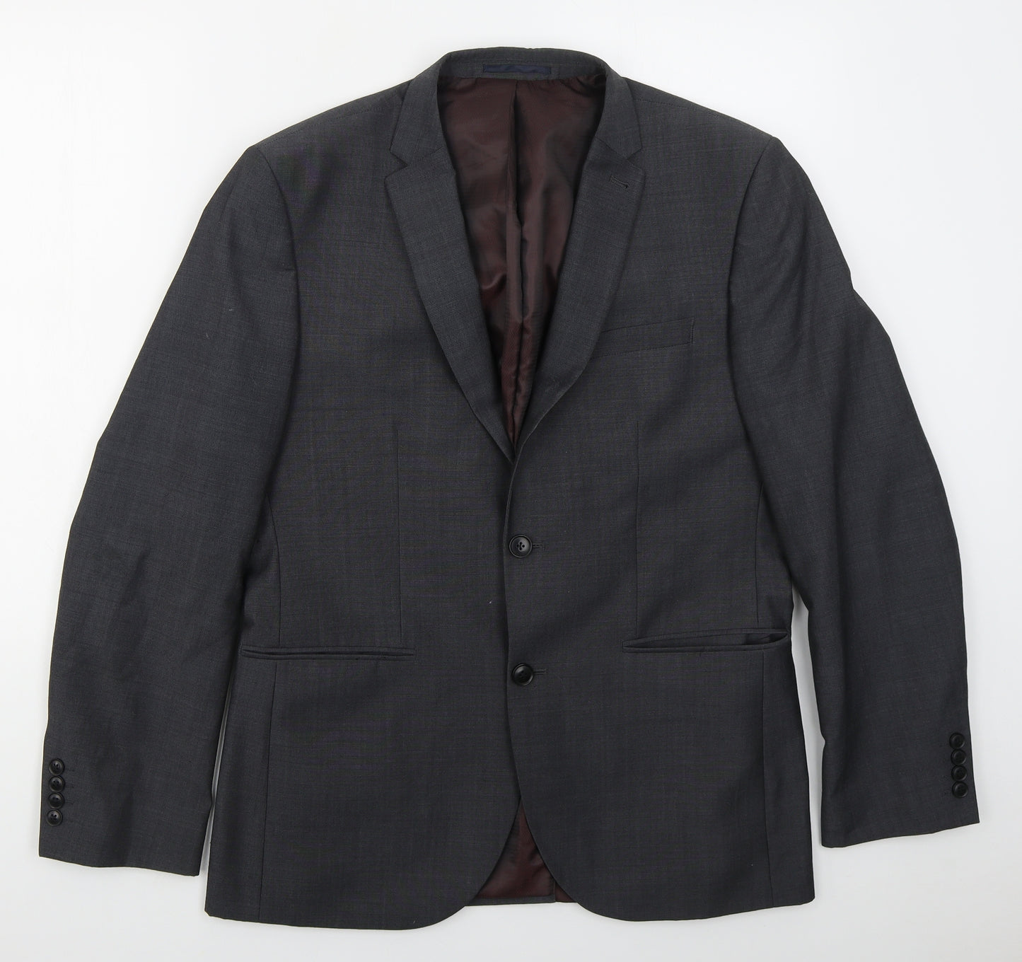 NEXT Mens Grey  Wool Jacket Suit Jacket Size 40