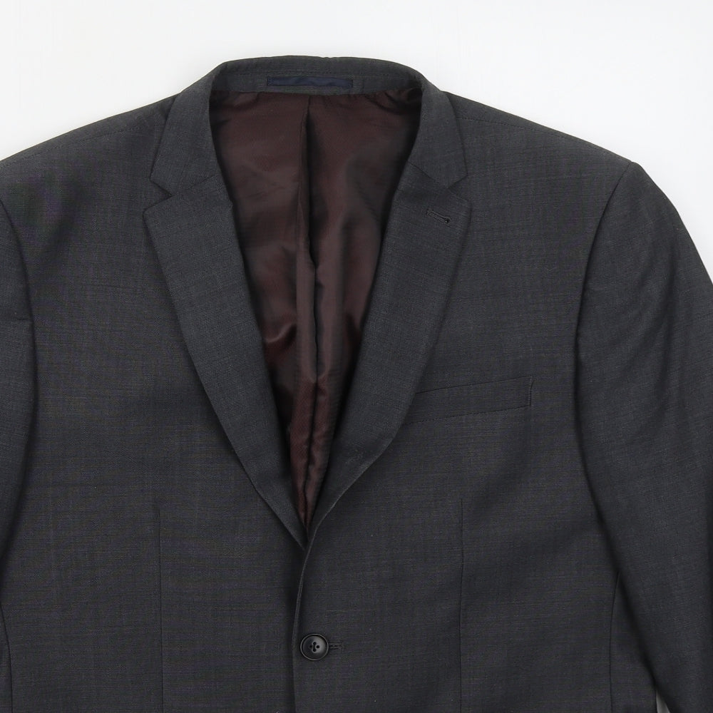 NEXT Mens Grey  Wool Jacket Suit Jacket Size 40