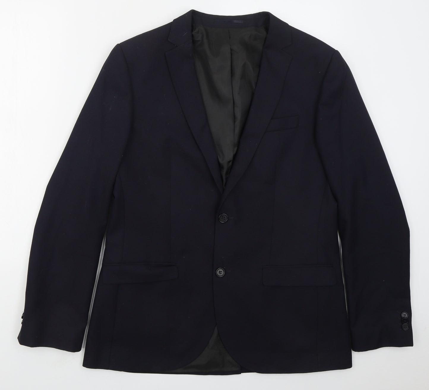River Island Mens Blue  Polyester Jacket Suit Jacket Size 42