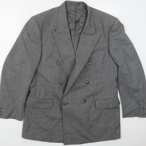 McKillens Mens Grey  Polyester Jacket Suit Jacket Size 44