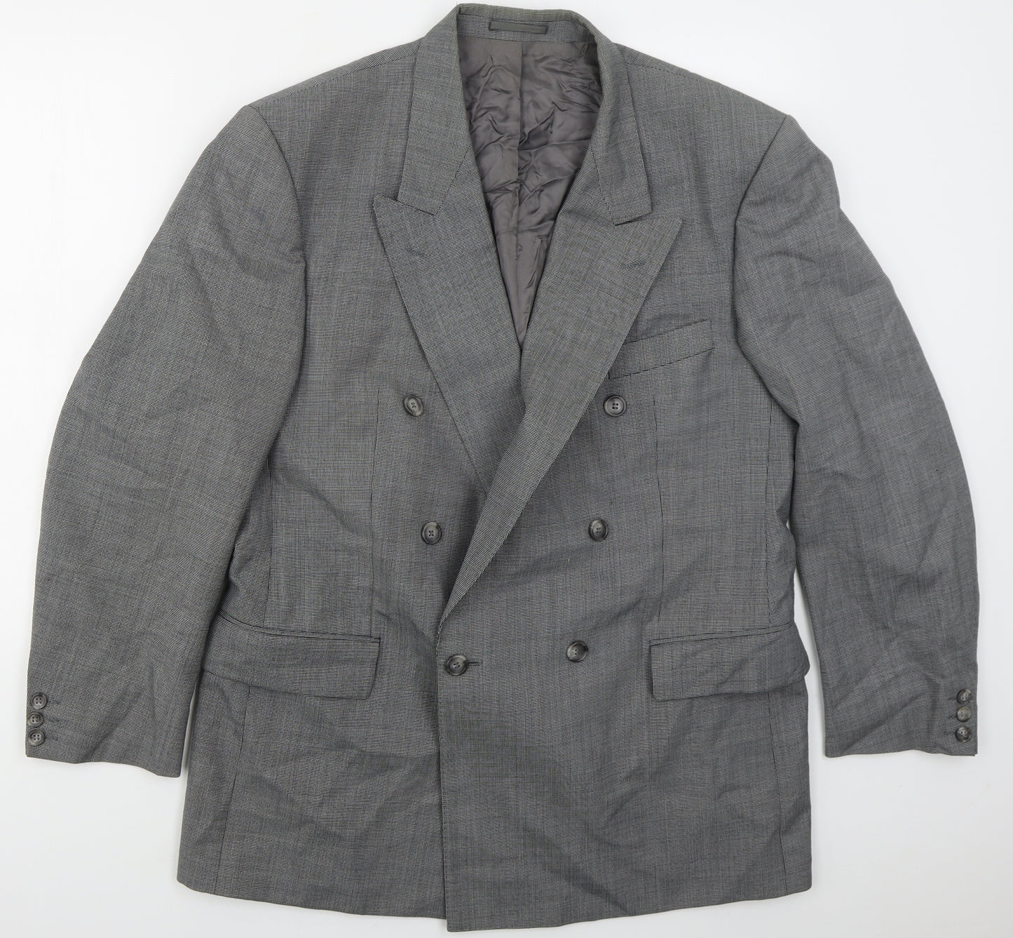 McKillens Mens Grey  Polyester Jacket Suit Jacket Size 44