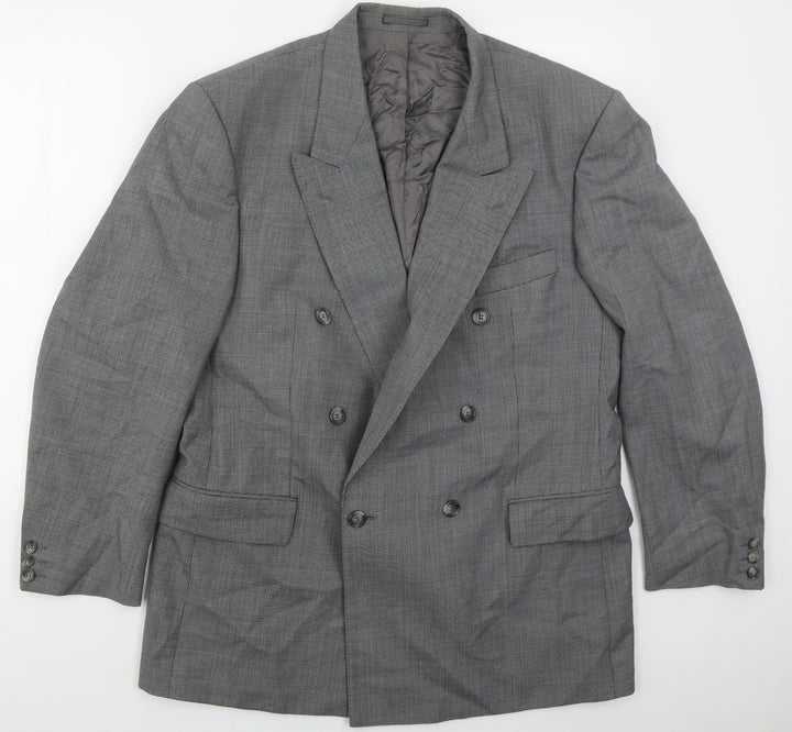 McKillens Mens Grey  Polyester Jacket Suit Jacket Size 44