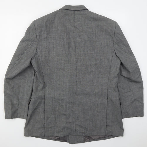 McKillens Mens Grey  Polyester Jacket Suit Jacket Size 44