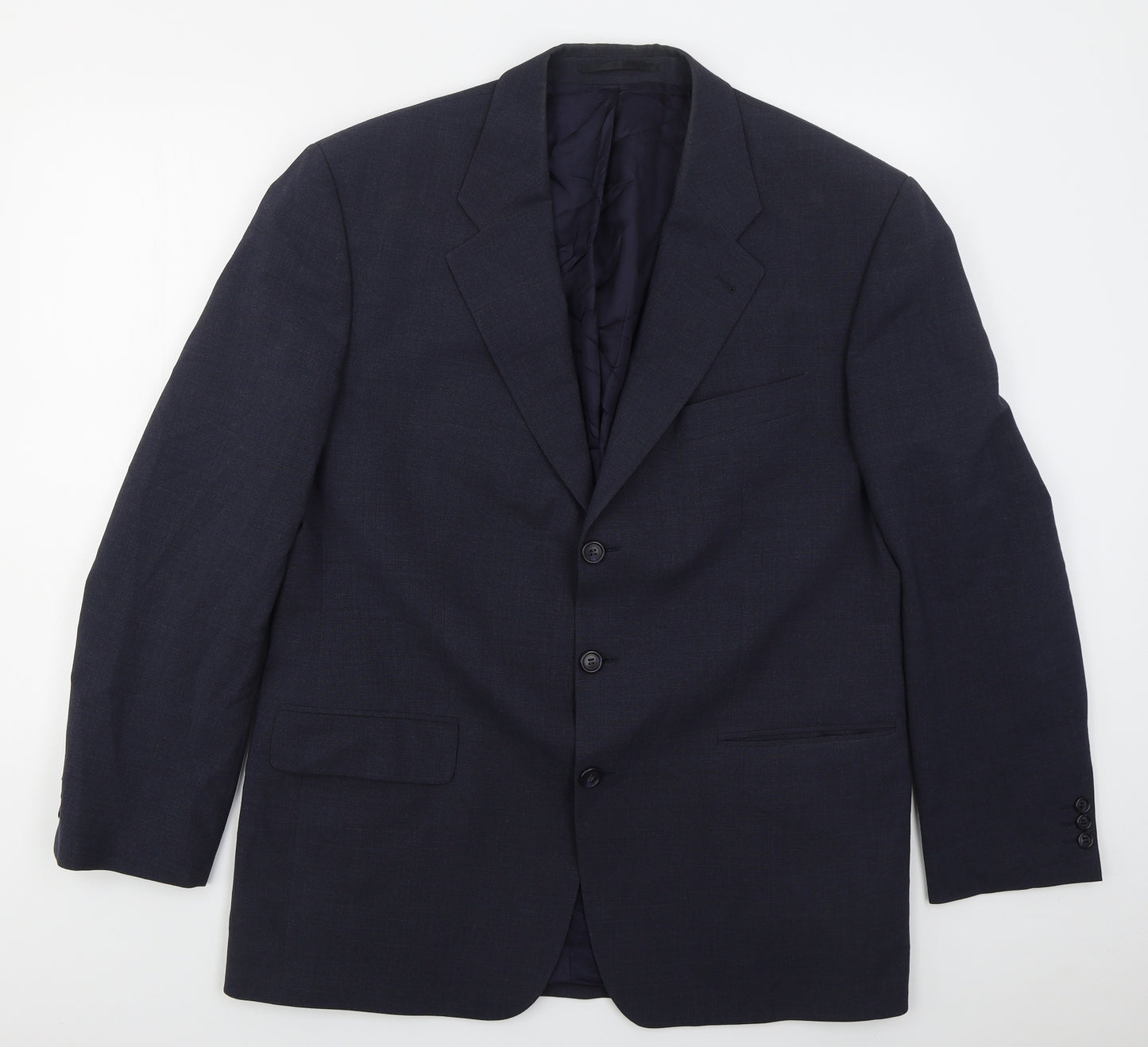 Baulmer Mens Blue  Polyester Jacket Suit Jacket Size 44