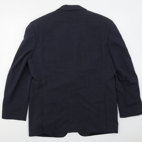 Baulmer Mens Blue  Polyester Jacket Suit Jacket Size 44