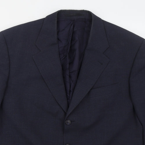Baulmer Mens Blue  Polyester Jacket Suit Jacket Size 44