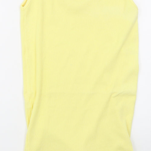 G.I Womens Yellow  Cotton Tank Dress  Size 10  Scoop Neck Pullover