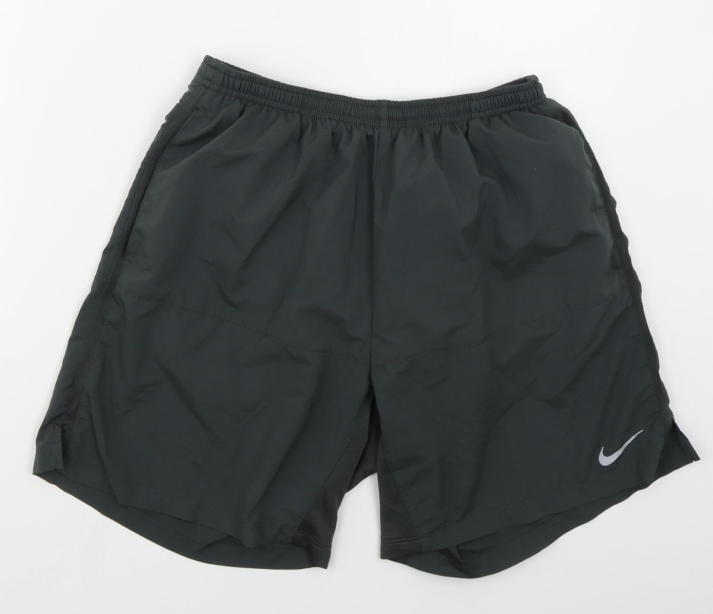 Nike Mens Grey  Polyester Athletic Shorts Size L L7 in Regular Drawstring