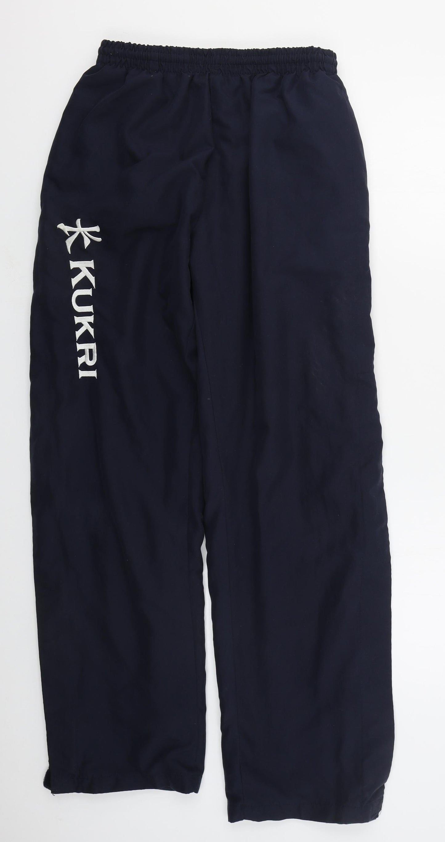Kukri Mens Blue  Polyester Track Pants Trousers Size 26 L31 in Regular