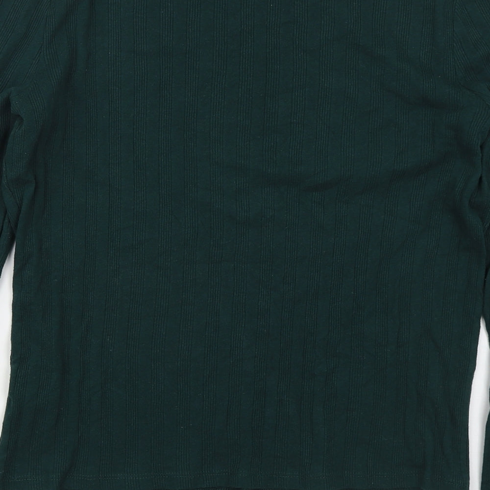 New Look Womens Green Crew Neck  Cotton Pullover Jumper Size 18