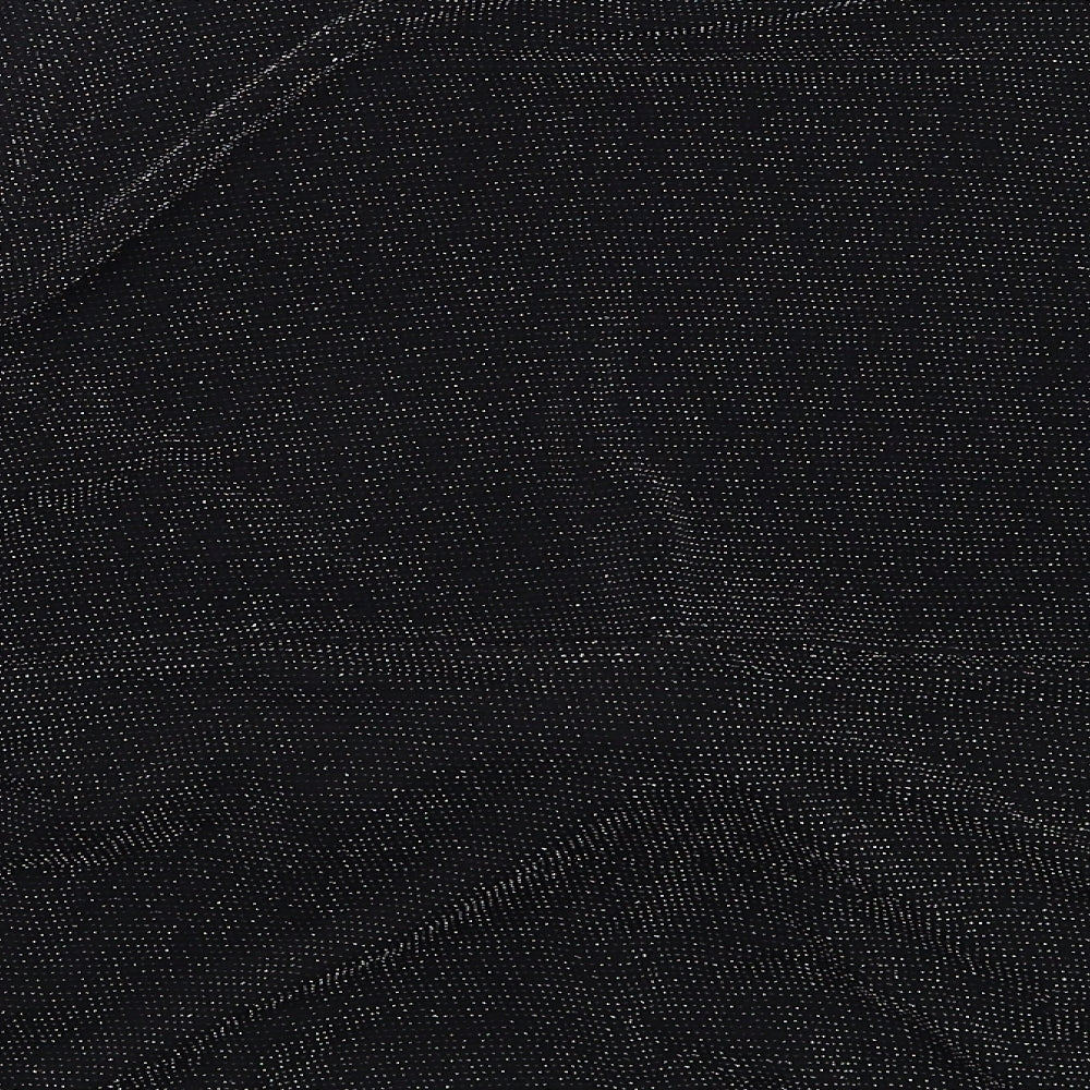 Boohoo Womens Black  Nylon Basic Blouse Size 22 Round Neck