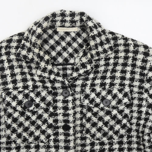 Lovie & Co Womens Black Houndstooth  Jacket  Size M  Button