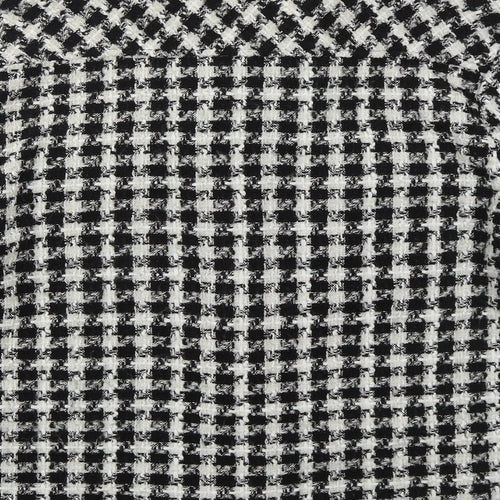 Lovie & Co Womens Black Houndstooth  Jacket  Size M  Button