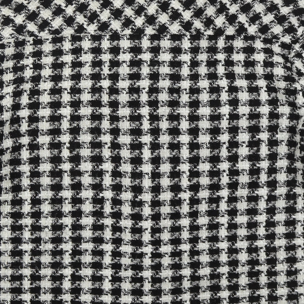 Lovie & Co Womens Black Houndstooth  Jacket  Size M  Button