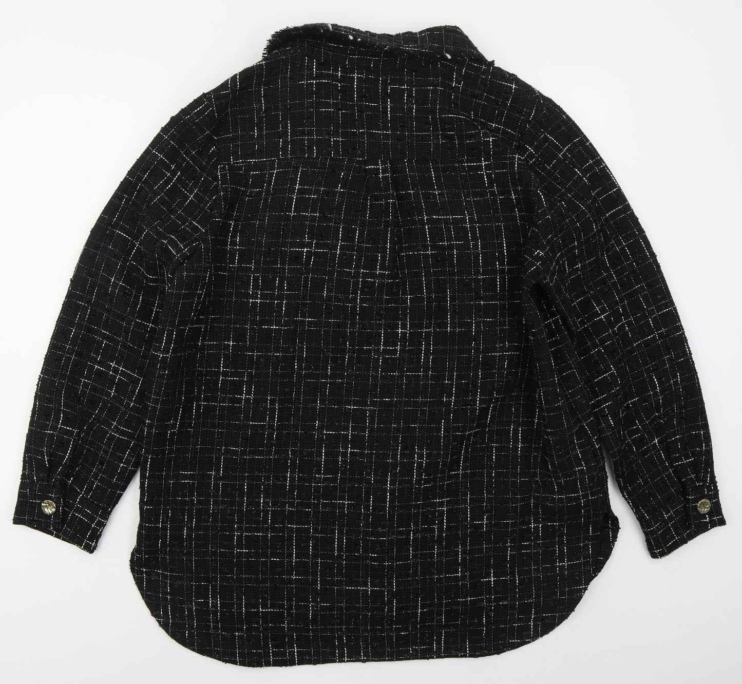 River Island Womens Black Check  Jacket  Size L  Button