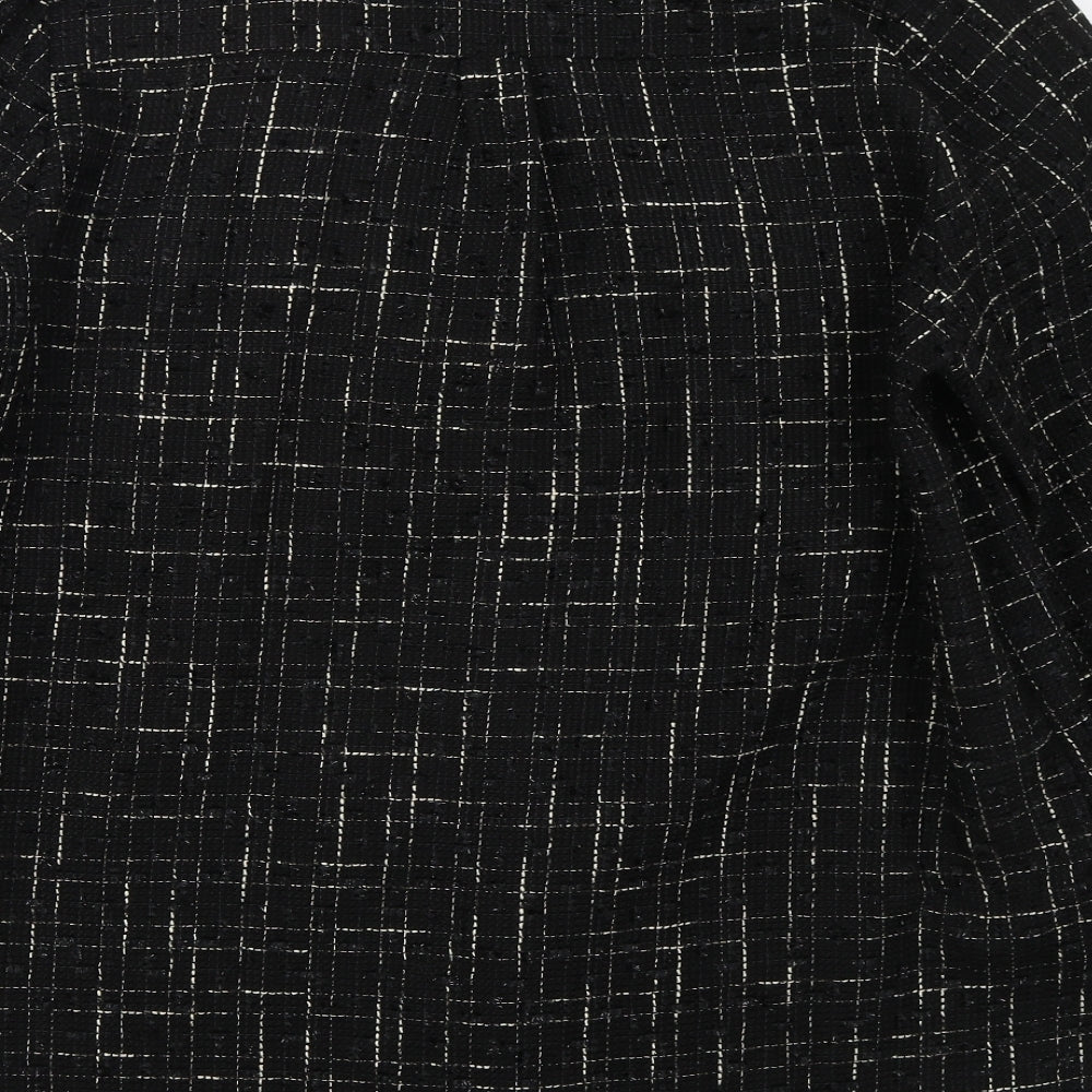 River Island Womens Black Check  Jacket  Size L  Button