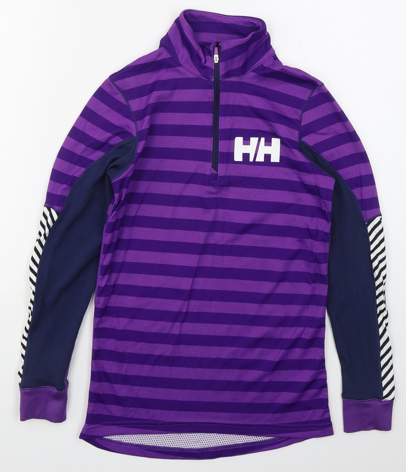 Helly Hansen Womens Purple Spotted Polyester Pullover Sweatshirt Size XS  Zip