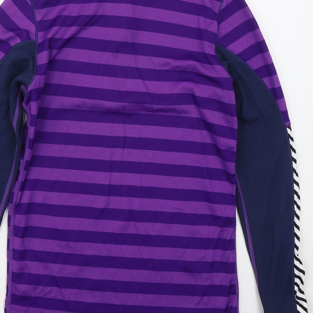 Helly Hansen Womens Purple Spotted Polyester Pullover Sweatshirt Size XS  Zip