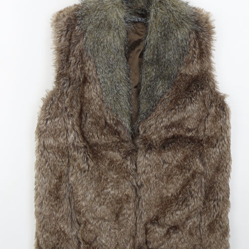 Atmosphere Womens Brown   Gilet Jacket Size 8  Hook & Eye