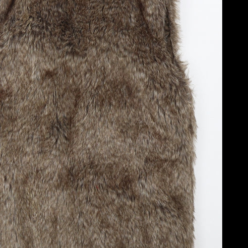 Atmosphere Womens Brown   Gilet Jacket Size 8  Hook & Eye