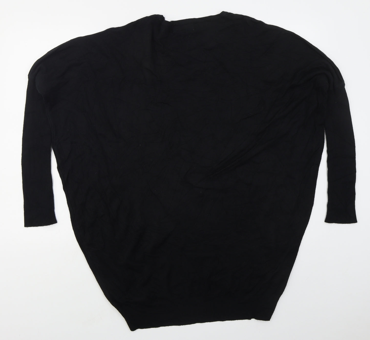 Laetitia Mem Womens Black Round Neck  Viscose Pullover Jumper Size L   - Stars