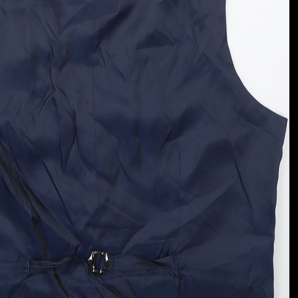 Daniel Grahame Mens Blue   Jacket Waistcoat Size L  Button