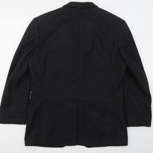 Van Kollem Mens Grey  Wool Jacket Suit Jacket Size 42