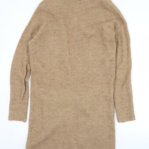 Avenue Womens Brown Round Neck  Acrylic Cardigan Jumper Size 12