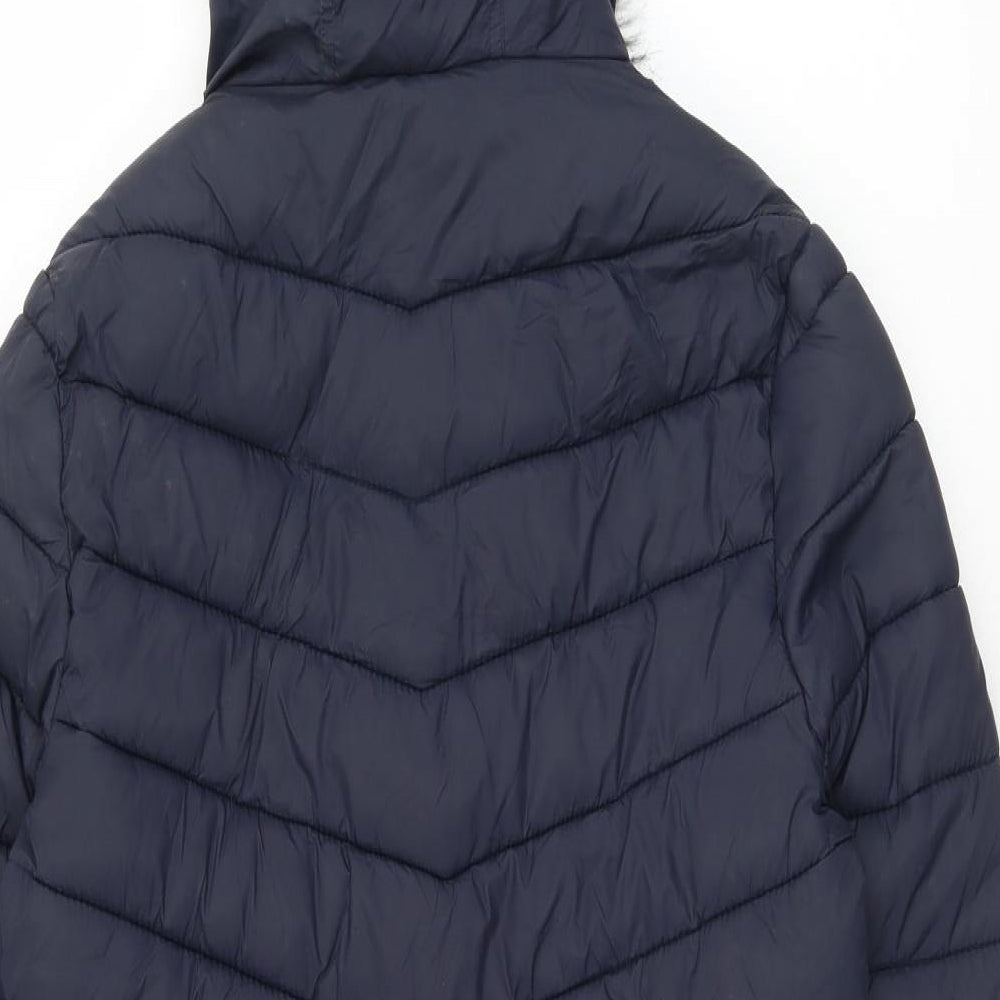 Superdry Womens Black   Puffer Jacket Coat Size S  Zip